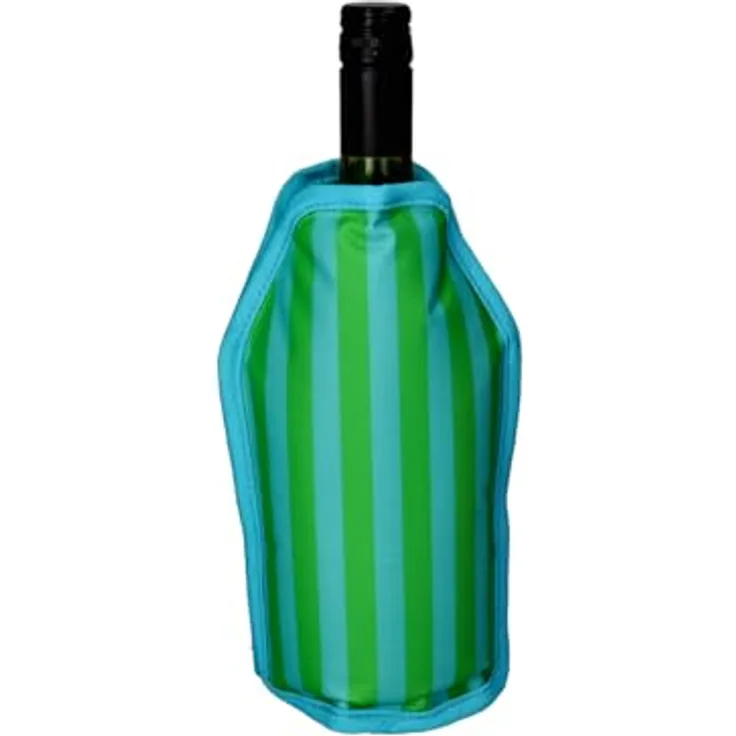 Giftcompany Weinkühler Froid Kühlmanschette, Streifen in Grün und Türkis, 23,5 cm für kühle Getränke