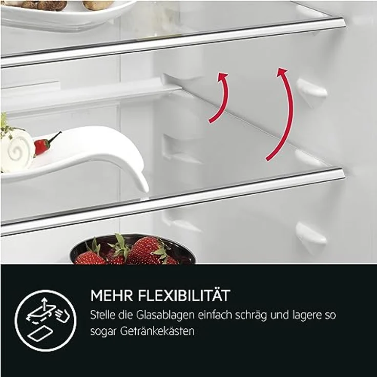 AEG Einbaukühlschrank Serie 5000 OptiSpace / 4-Sterne-Gefrierfach / LED-Innenbeleuchtung / Gemüseschublade / TF5OS882DS – Bild 4