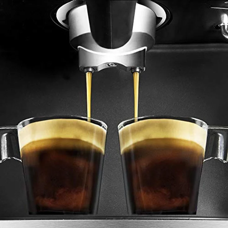 Cecotec Kaffeemaschine Power Espresso 20 .20 bar, wassertank 1,5L, Siebträger mit Doppelauslauf,für 1-2 Tassen,Milchaufschäumdüse, Tassenabstellfläche, 850 W, edelstahl – Bild 3