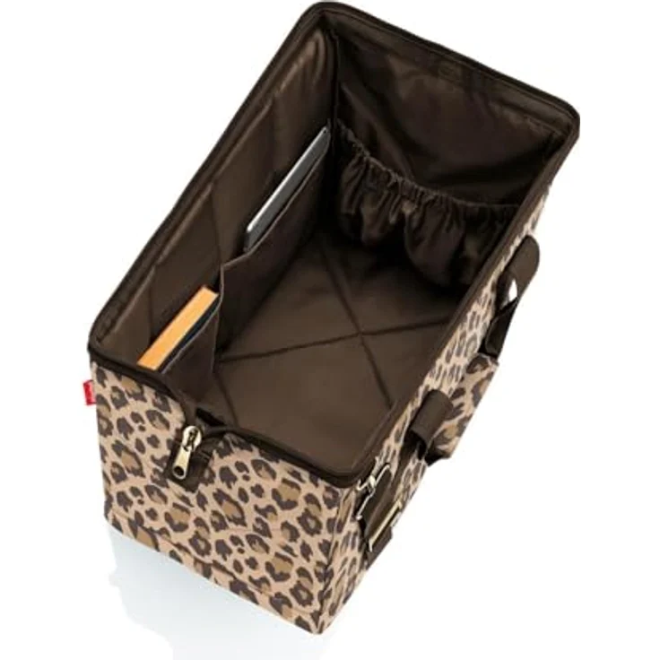 reisenthel Allrounder L, geräumige Handtasche im Arztkoffer-Design, leo macchiato, Braun – Bild 2