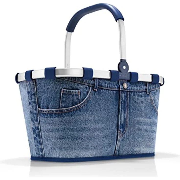 reisenthel carrybag Jeans 2, Stabiler Einkaufskorb mit 22 l Volumen, wasserabweisendem Design und praktischer Innentasche – Bild 2