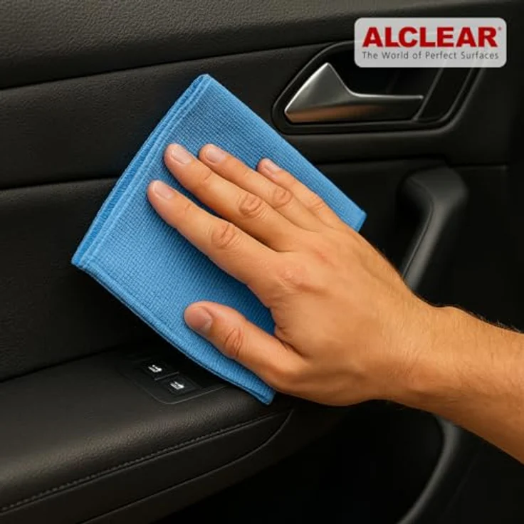 ALCLEAR 89915 Universal Allrounder Plus, Microfasertuch geeignet für Fast alle Oberflächen, Auto, Haushalt, Boot 40 x 40 cm, blau – Bild 6