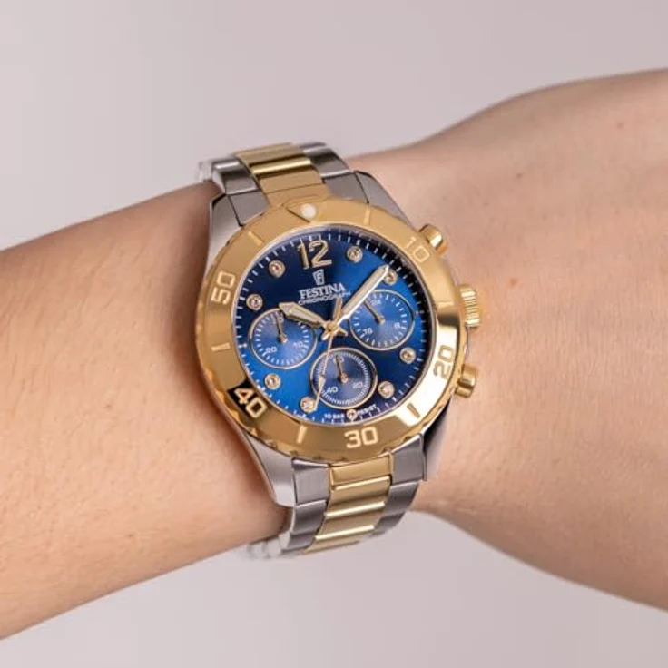 Festina Damen Uhr F20604/3 Bicolor, Boyfriend Collection, Edelstahl vergold – Bild 2