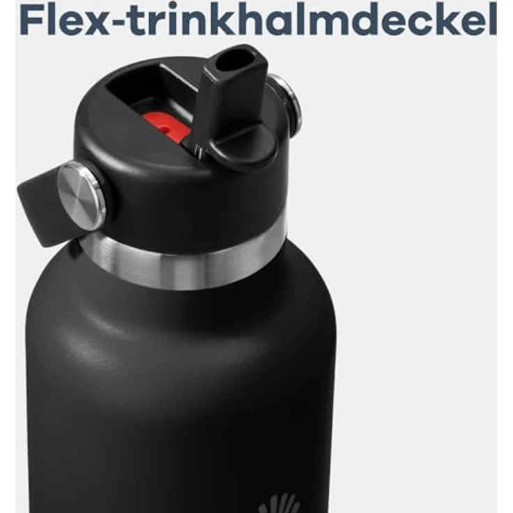 Hydro Flask Standard Flex Straw Cap 621ml, Edelstahl, auslaufsicher, isoliert kalt 24 Stunden, Becherhalter kompatibel, Harbor Blue – Bild 5