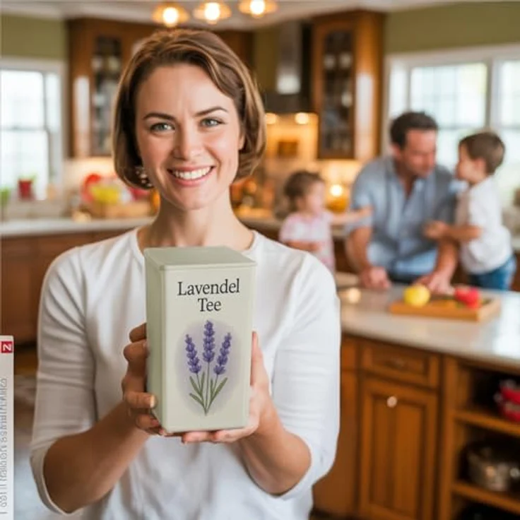speecheese Sternenruhe Lavendel Tee Dose, Vorratsdose mit 900 ml Kapazität und beruhigendem Lavendel-Design – Bild 3