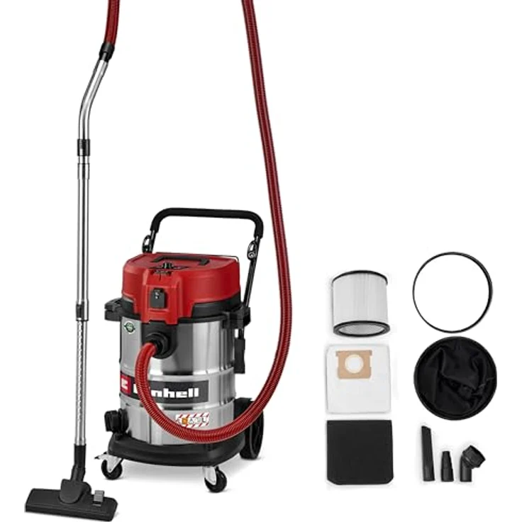 Einhell Nass-Trocken-Sauger TE-VC 5090 SACL, 1300 W mit HEPA-Filter, 50 Liter Edelstahlbehälter und innovativem Filterreinigungssystem – Bild 2