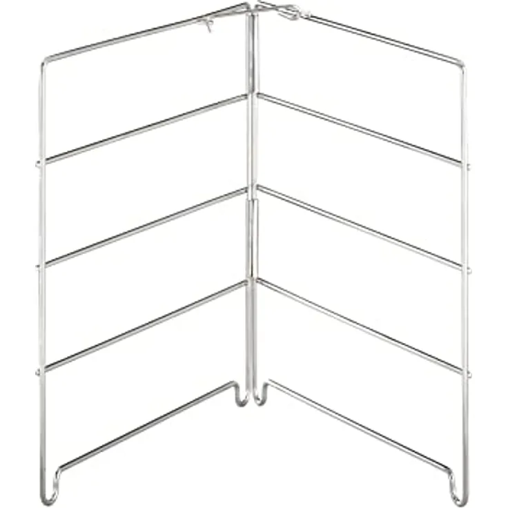 APS Gestell für 4 Pizzableche 26 x 25 cm, H: 26 cm Edelstahl für Pizzableche bis Ø 28 cm Abstand zwischen den Ebenen: 5,5 cm zusammenklappbar arretierbar