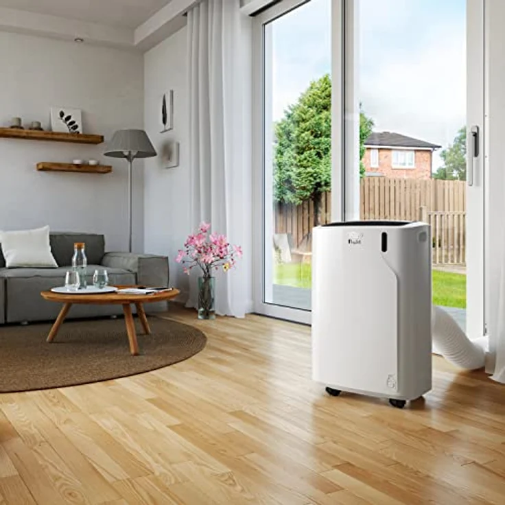 De'Longhi Pinguino PAC EM93 Silent, mobile Klimaanlage für Räume bis 90 m³, 10.500 BTU/h, 2,6 kW, Entfeuchtungsfunktion, Energieklasse A, 24h-Timer, Weiß – Bild 3