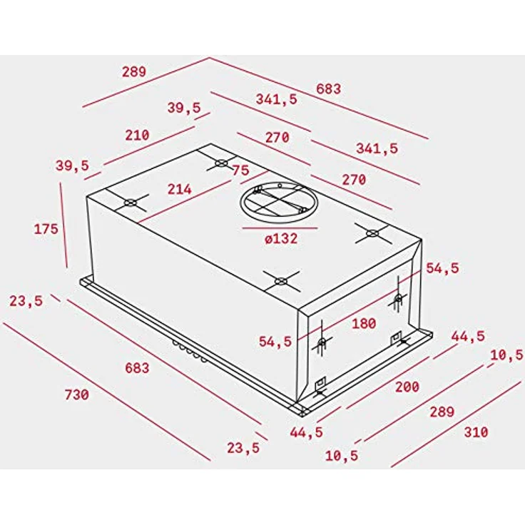 Teka GFH 73 Unterbau-Dunstabzugshaube, 73 cm, Halogenbeleuchtung 2x 20 W – Bild 3