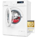 Exquisit Waschmaschine WA57014-020Aweiss | 7 kg Fassungsvermögen | Energieeffizienzklasse A | 12 Waschprogramme | Kindersicherung | Startzeitvorwahl…