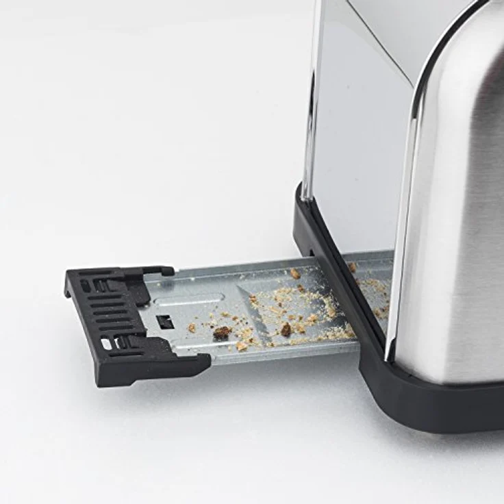 H.Koenig TOAS28 Toaster/Langschlitztoaster mit extra breitem Schlitz / 7 Wärmestufen / 3 Funktionen/geeignet für Bauernbrot, 4 Toasts oder Baguette/Edelstahl/silber – Bild 5