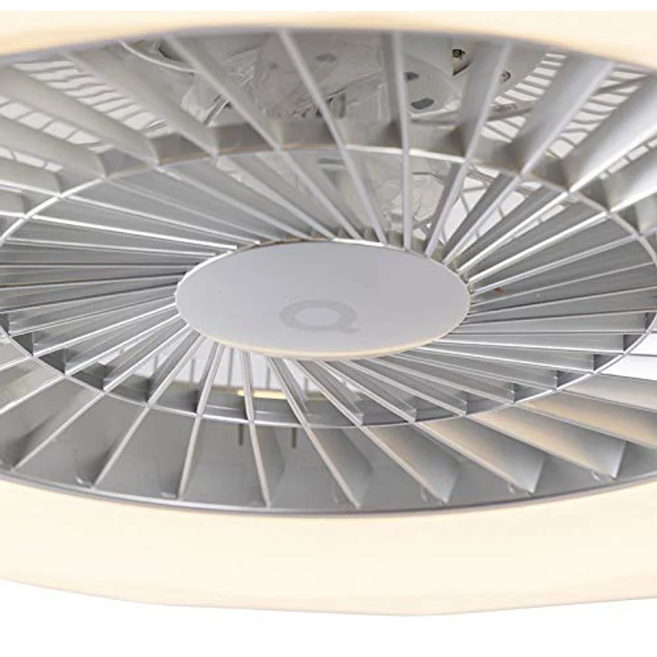 Qazqa - Design Deckenventilator mit beleuchtung silber inkl. LED mit dimmbarem Sterneffekt - Clima Dimmer I Dimmbar I Schlafzimmer - Kunststoff Rund - I LED – Bild 5