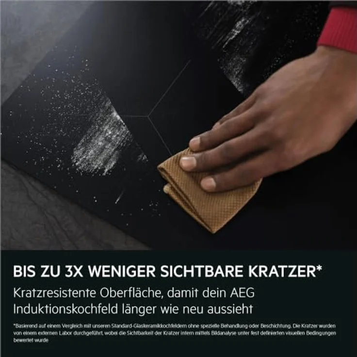 AEG Induktionskochfeld Autark SO64IA0AIT, 60 cm, 4 Flex-Kochzonen, kratzresistente SaphirMattSE-Oberfläche, Touch Bedienung, PowerBoost, rahmenlos, Timer – Bild 3