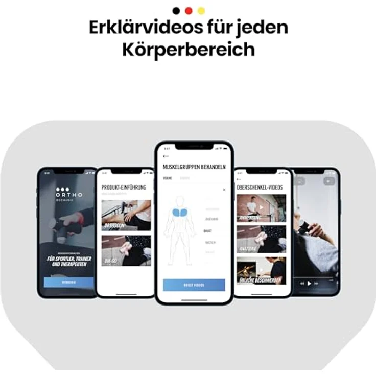 Ortho Mechanik OrthoMechanik Go 2.0: Kompakte Massagepistole mit App-Expertenvideos, leise und tragbar, für schnelle Regeneration und Schmerzlinderung | OrthoGo 2.0 – Bild 4