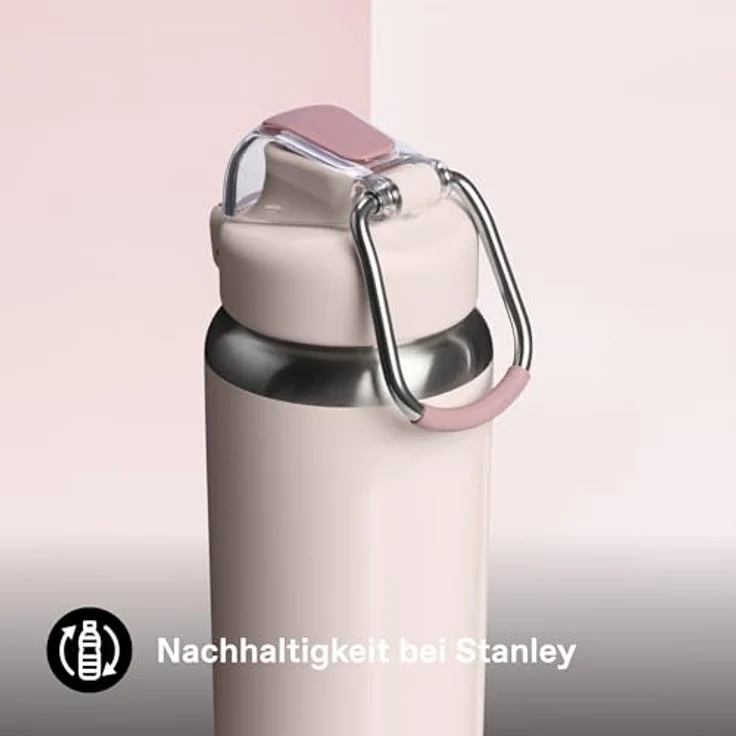 STANLEY 1913 Wellspring Bottle 0.7L, Edelstahlflasche mit auslaufsicherem Deckel, 12 Stunden Kühlung, 40 Stunden eisgekühlt, BPA-frei, spülmaschinenfest, Rose Quartz – Bild 4