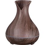 SIXTOL Vulcan Aroma Diffusor graues Holz 350ml | Ultraschall-Luftbefeuchter | Zur Luftbefeuchtung und Durchduftung von Zuhause, Schlafzimmer, Büro | Aromatherapie | Für ätherische Öle