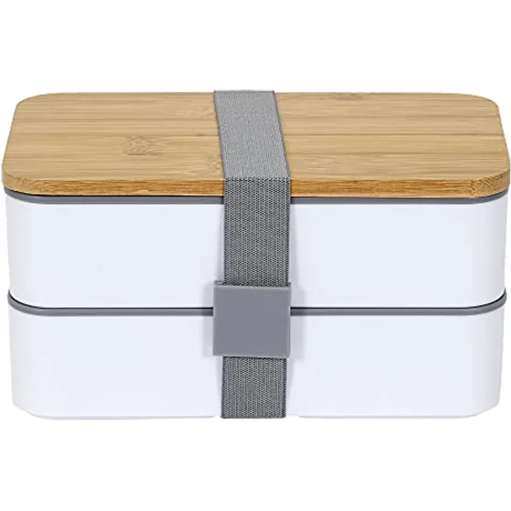 COOK CONCEPT - KA4820 – Lunchbox mit 2 Etagen, mit Gummiband, Küche zum Transportieren von Lunchbox und Zubehör
