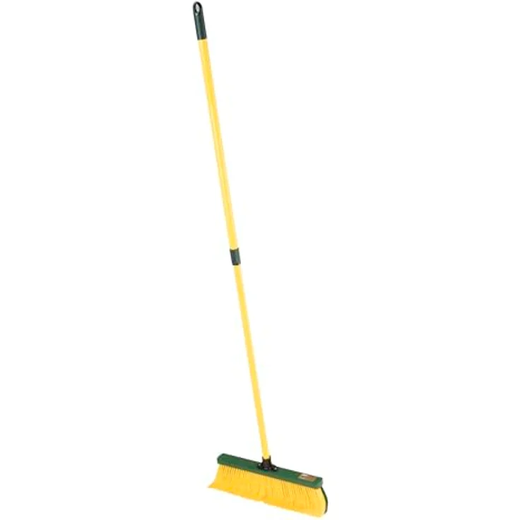 Steuber GmbH florasun Krallenbesen mit Teleskopstiel, 40 cm Breite, Stiellänge ausgefahren 1,4m, langer Kehrbesen mit gebogenen Borsten, verstellbarer Outdoorbesen – Bild 2