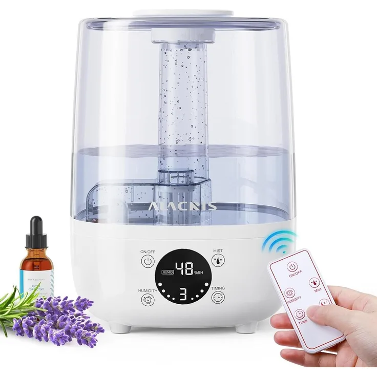 VIVITAR Ultraschall Luftbefeuchter für Baby, 4L mit Quiet Mode, Aroma-Diffusor, bis zu 30H Laufzeit, Auto-Timer Off, BPA-frei