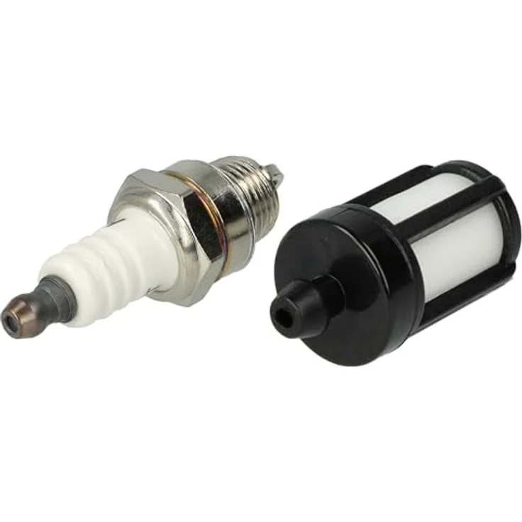 vhbw Wartungsset für Stihl MS 251, MS 241, MS 231 - Luftfilter, Kraftstofffilter (weiß) & Zündkerze (L7T) mit hoher Beständigkeit – Bild 8
