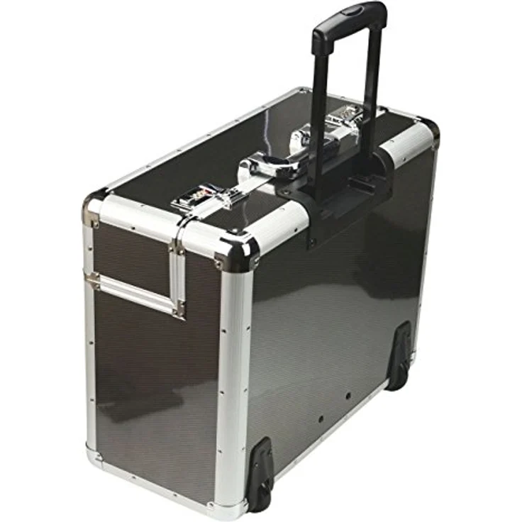 Alumaxx Pilotenkoffer, Carbonoptik, herausnehmbares Organizerfach, Silber-Schwarz, 41 l – Bild 4