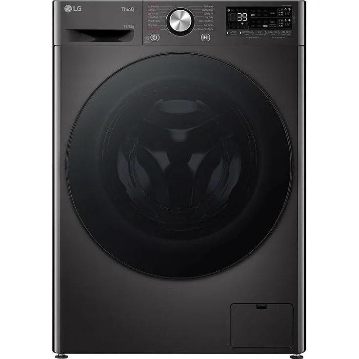 LG F4DR711S2BA, Waschtrockner, 11 kg Waschen, 6 kg Trocknen, Schwarz, AI DD Technologie, TurboWash 360, energieeffizient A/D