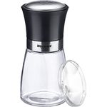 WESTMARK Gewürzstreuer »Blacky«, Salz- / Pfefferstreuer aus Glas und Edelstahl mit Aromadeckel, transparent/schwarz/silber, 13.2 cm hoch