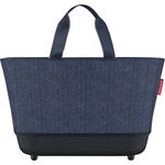reisenthel, Einkaufshilfe, Tasche Shoppingbasket Herringbone Dark Blue, Blau, Schwarz