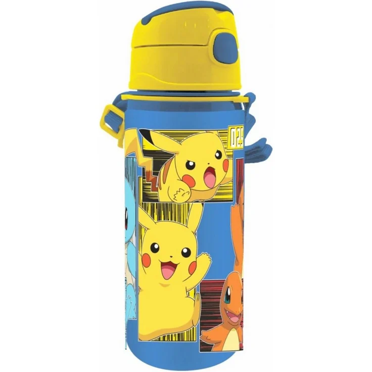 POKEMON JUEGO DE CARTAS Trinkflasche, farbenfrohe Wasserflasche für Kinder mit praktischem, auslaufsicherem Verschluss – Bild 1
