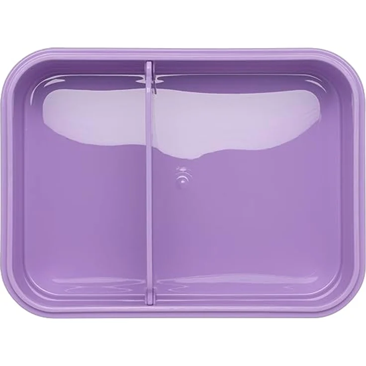 Beckmann Brotdose Cherry für Kinder mit herausnehmbarer Trennwand, Grundschule Lunchbox Purple – Bild 2
