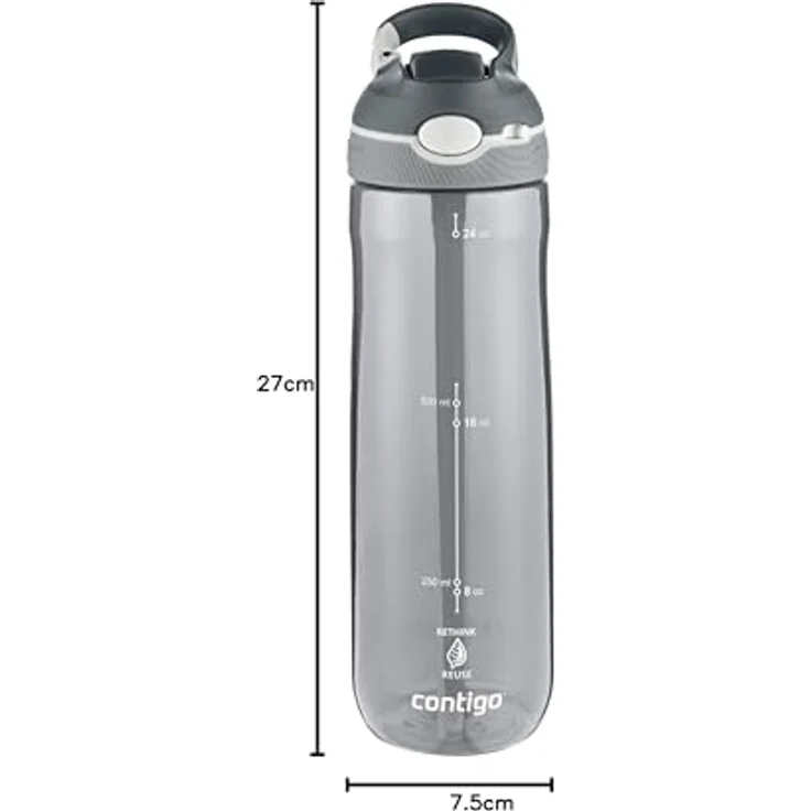 CONTIGO Ashland Autospout Trinkflasche, BPA-frei, 720ml, auslaufsicher, Smoke – Bild 10
