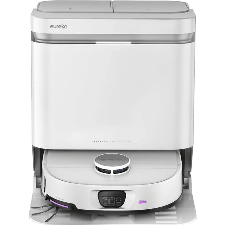 EUREKA J15 Max Ultra Staubsauger-Roboter, 22.000 Pa Saugleistung, selbstreinigend, 4 Liter, Weiß, 67 Dezibeles