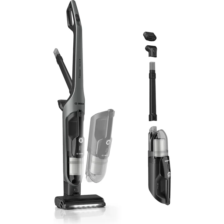 Bosch Serie 4 BHH4GN28 Handstaubsauger mit 60 min Akku-Laufzeit, 25,2 V, Grau, 0,4 l