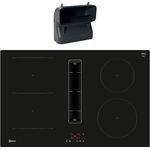 Neff Set V58NBSGA6 bestehend aus V58NBS1L0 Induktionskochfeld mit Dunstabzug, 80 cm, rahmenlos aufliegend, N 50 und Z861SB4 90° Flachkanalbogen mit kleinem Radius, vertikale Konfiguration