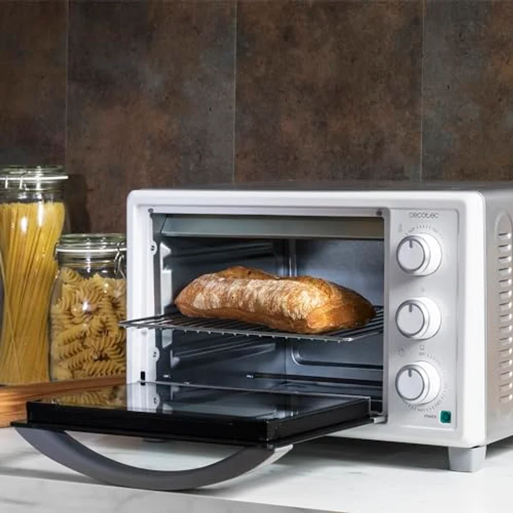 Cecotec Minibackofen Bake & Toast 2300 Weiß, 23 L, 1500 W, 3 Heizmodi, 60-Minuten-Timer, einstellbare Temperatur bis zu 230 ºC, Crumb Auffangschale – Bild 3
