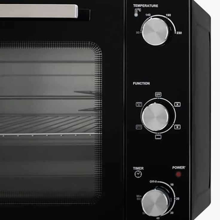 Adler Minibackofen AD 6026, Elektrobackofen, 48L, Umluft, Timer, Drehspieß, schwarz – Bild 6