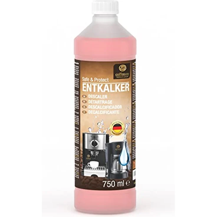 Coffeeano 750ml Entkalker für Kaffeevollautomaten, für Delonghi, Siemens, Jura, Krups, Bosch und mehr, 6 Anwendungen, Made in Germany, SAFE & PROTECT Formel – Bild 1