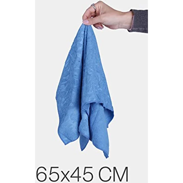 Bestlivings Premium Mikrofasertuch 220g/m² - Hoch-Tief Struktur - 65x45cm (Blau / 4er Pack) Reinigungstücher Geschirrtücher - super saugfähige Küchentücher – Bild 2