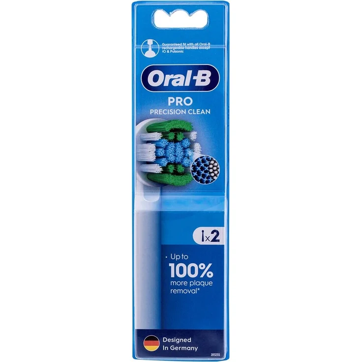 Braun Oral-B EB20RX Präzisionsreinigungsspitzen 2 Stück, X-förmige Borsten für gründliche Reinigung, blau