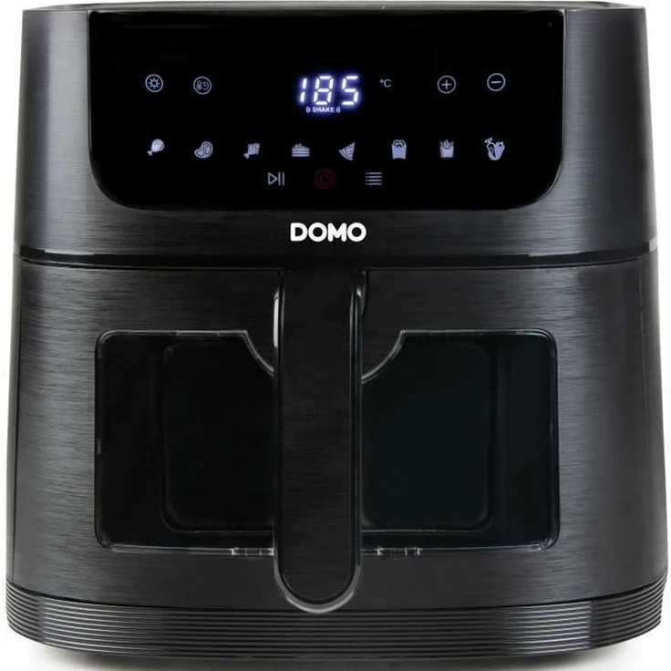 Domo DO540FR, Heißluftfritteuse mit 6L Fassungsvermögen, bis zu 80% weniger Fett, 8 automatische Programme, Touch-Bedienung
