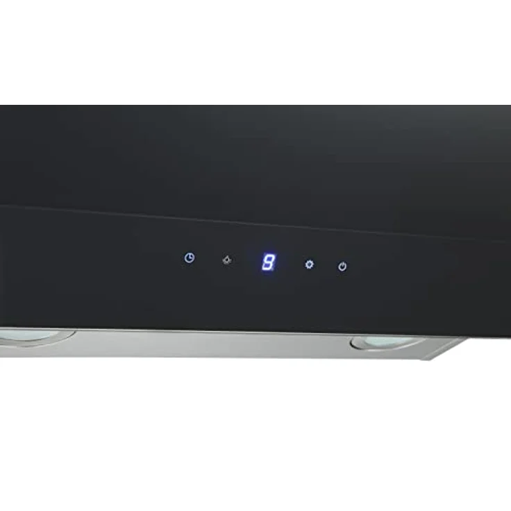 Respekta Dunstabzugshaube kopffrei / Dunstabzugshaube schräg 60 cm / Edelstahlgehäuse mit Glasschirm in Schwarz / Abluft - und Umluftfunktion / CH77060SA / A / 53–66 dB – Bild 4