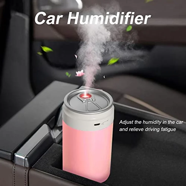 Luftbefeuchter Schlafzimmer, Uten Mini Humidifier Cool Mist, Aroma Diffuser USB und Akku mit automatische Abschaltung, 2 Nebelmodus, Nachtlicht für Auto,Büro Pflanze – Bild 5