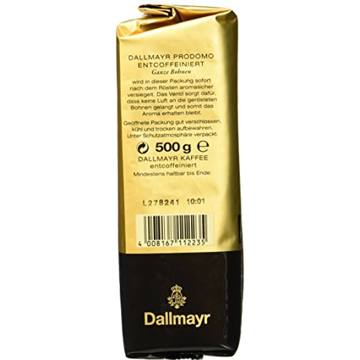 Dallmayr Kaffee Prodomo entcoffeiniert 500g in Kaffeebohnen, 12er Pack (12 x 500 g) – Bild 4