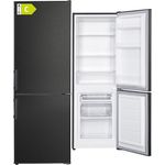 PKM Kühl-Gefrierkombination 173 L EEK C Schwarz, freistehend, 2 Gefrierschubladen und 1 offene Tablettschublade