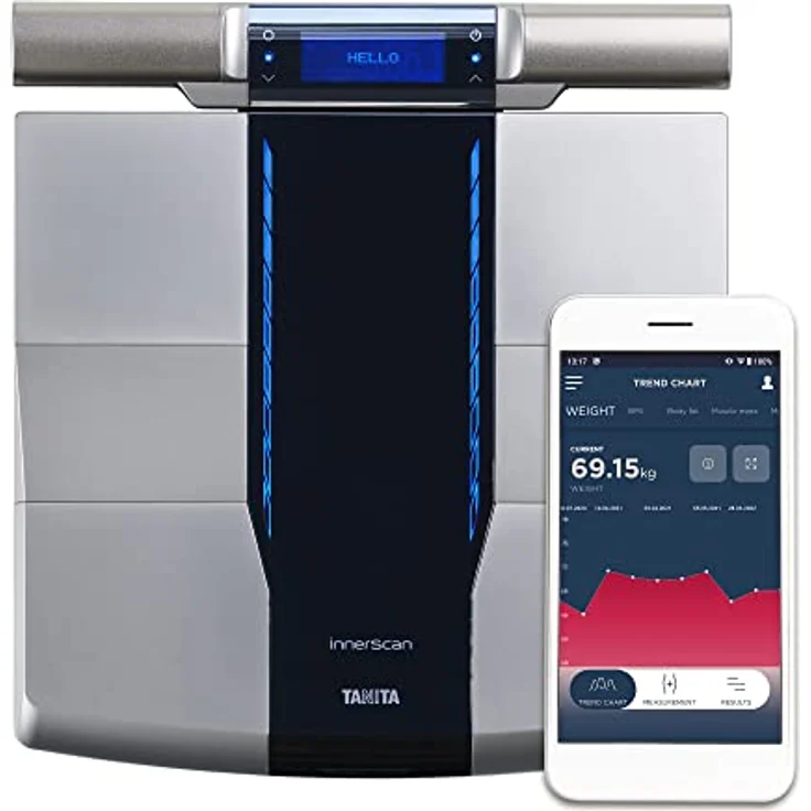 Tanita Segmentale Körperfettwaage mit BIA-Technologie - 16 Messungen - Bluetooth und App-Synchronisierung - 8 Elektroden und 4 Benutzerprofile (RD-545HR) – Bild 1