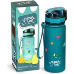 schmatzfatz Kinder Trinkflasche 400ml, Sport für Schule Kindergarten, 1-Klick Verschluss, Geschmacksneutrale Wasserflasche, Auslaufsicher mit Fruchteinsatz, BPA-Frei - Preisvergleich