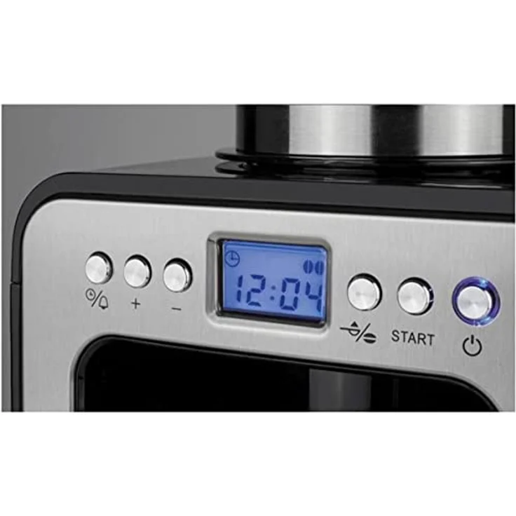 CASO Coffee Compact electronic ? Design- Kaffeemaschine mit Mahlwerk, 4 Tassen Kaffee, auch vorgemahlenes Kaffeepulver geeignet, Brüh- & Mahlwerk entnehmbar, LCD-Display, Timer, Warmhaltefunktion – Bild 2