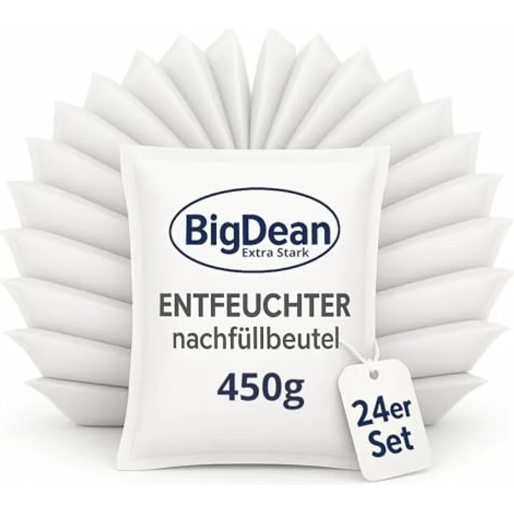 Thats Shopping GmbH 24x Luftentfeuchter Granulat 450g, MEGAPACK Nachfüllpack für alle Raumentfeuchter, salzbasierte Technologie, ideal gegen Feuchtigkeit und Schimmel – Bild 2