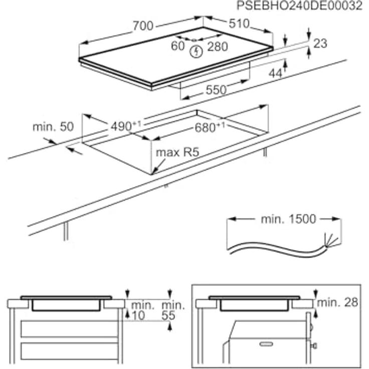 AEG Induktions-Kochfeld 6000 OIO74B00IB, Öko-Timer, Kindersicherung, Verriegelungsfunktion, Rahmenlos, Schwarz – Bild 7