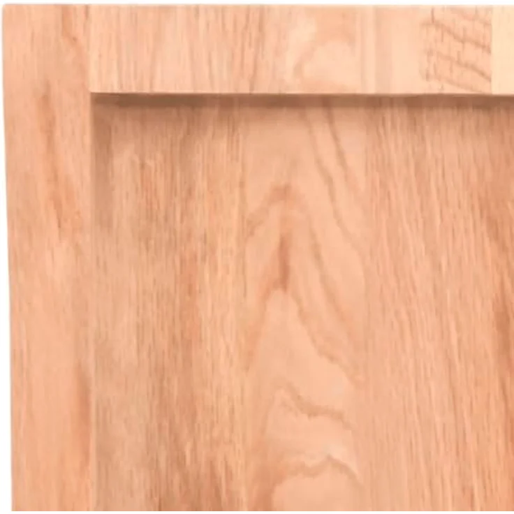 vidaXL Schneidebrett Waschtischplatte Hellbraun 40x50x(2-4) cm Massivholz Behandelt, Oak Wood, Handgefertigt mit Naturkante – Bild 7